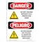 Signmission OSHA Sign, Do Not Unload W/O Protective Bilingual, 14in X 10in Decal, 10" W, 14" H, Spanish OS-DS-D-1014-VS-1179 - alternate 1